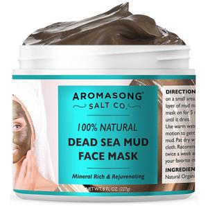 Aromasong 100% Pure Dead Sea Mud Mask - 5 Minute Mask - No Ingredients Added - for Face & Skincare - Blackhead Remover - Anti-aging - Pore Minimizer