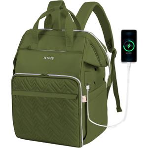 Leudes Knitting Bag Backpack, Yarn Storage Organizer Large Crochet Bag Tote Christmas Gift Yarn Holder Case for Carrying Projects, Knitting Needles (Upgraded Army Green)