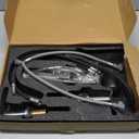 KENES Brushed Nickel Widespread Bathroom Faucet with Sprayer, 8 Inch 3 Hole Bathroom Sink Faucet with Pull Out Sprayer, Pull Down Vanity Faucet with Pop Up Drain & Supply Lines LJ9068