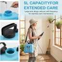 High Reach Plant Waterer with Spray Can - Electric Water Sprayer with Telescopic Wand and Water Hose, 180 Adjustable Nozzle 5L Watering Can for High Hanging Plants