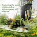 12 Pack 0.065" Trimmer Line Compatible with Greenworks Weed Wacker, 18Ft String Trimmer Refill Dual Line Weed Eater String Replacement Spool (10-Pack) Cap Cover(2-Pack)