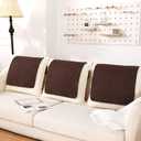 Moukeren 3 Pieces Recliner Headrest Protector Headrest Cover for Recliner Chair Sofa Covers Couch Chair Head Protector for Sofa Furniture Protectors(Brown)