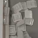 Hooks for Outdoor String Lights Clips: 50 Pack Square Clear Large Heavy Duty Light Hook Waterproof Adhesive Strips - Outside Hanging Rope Light Cable Cord Holders Organizer