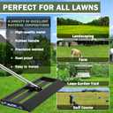 Lawn Leveling Rake 45x10 inch, Leve Lawn Tool with Stainless Steel, Lawn Leveler 27-80" Adjustable Handle, Yard Leveling Rake Heavy-Duty for Garden, Golf Course, and Farm