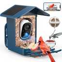 PeckCam® Bird Feeder with Camera Solar Powered, AI Identify & Auto Capture, 2K HD Live Video Smart Bird Feeder Camera Instant Notifications in Backyard, Gift for Bird Lovers