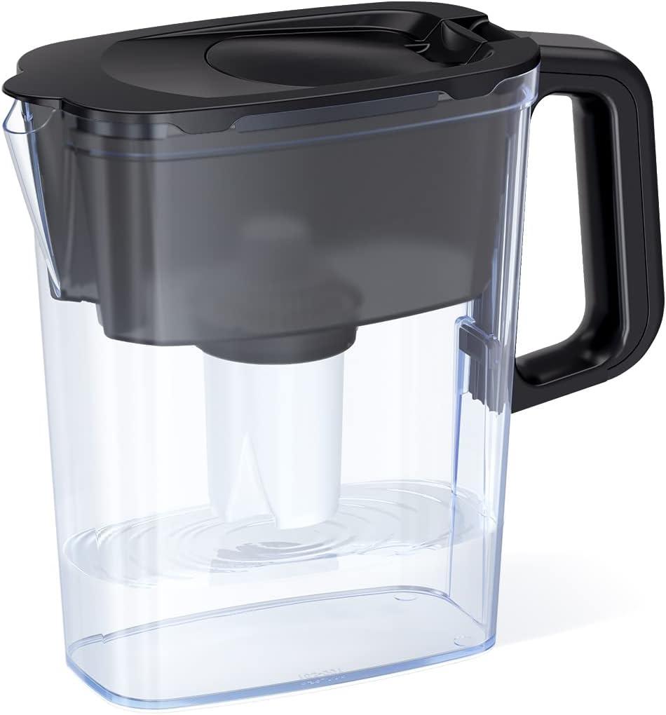 AQUAPHOR Water Filter Pitcher Compact 5 Cup with 1 x B15 Filter - Black