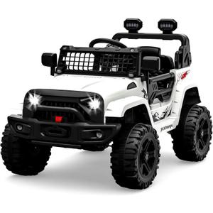 Hetoy 12V Kids Electric Ride-On Truck w/Parent Remote Control, Spring Suspension & Bluetooth - Off-Road Toy Car for Toddlers, ASTM Certified Birthday Gift