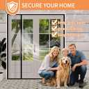 Magnetic Screen Door Left/Right Opening Fits Door Size 70"x80", Screen Size 73" x 81", Heavy Duty Thicker Reinforced Mesh, Keep Bugs Out, Pet & Kid Friendly, Hands Free (Black)
