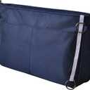 Vercord Expandable Nylon Handbag Purse Organizer Insert Liner Shaper Bag in Bag Navy Large