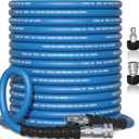 Pressure Washer Hose, 3/8" x 150FT Power Washer Hose, Kink Resistant Hot and Cold Water Flexible Washing Hose Max 248F, 4800 PSI Commercial Industrial Grade Steel Wire Braided Extension Hose
