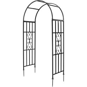 Arbors, Curved Metal Endurable Iron Trellis Plants Stand Use for Outdoor Garden Arbor Climbing Plants Wedding Arches Ceremony Arbors, Curved Metal Endurable Iron Trellis Plants Stand Use for Outdoor Garden Arbor Climbing Plants Wedding Arches Ceremony
