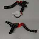 Motorcycle 7/8" 22mm Handlebar Brake Master Cylinder Clutch Lever Left & Right Set Universal Compatible with Motorcycle Street Sport Dirt Pit Mini Bike Scooter ATV (Red)