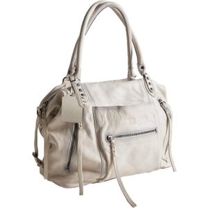 Women's Large Tote Bag City Tote Bag Purse with Zipper Women Vegan Leather Hobo Handbags with Adjustable Strap (White)