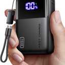 INIU Power Bank, 20000mAh 65W Ultra Compact USB C Laptop Portable Charger, PD QC Fast Charging 3-Output External Battery Pack for Laptop MacBook iPad Tablet Steam Deck iPhone 17 16 15 Pro Samsung S24 (Mini Size), Black