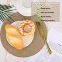 50pcs Round Burlap Placemats, 11.8in Reusable Jute Table Mats Heat Resistant Placemats Country Table Decor for Wedding Party Farmhouse Rustic Dinner Setting
