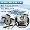 2 Pack 515143 Front RWD Wheel Bearing Hub Assembly Compatible with 2011 2012 2013 2014 Ford Expedition F-150 Lincoln Navigator w ABS