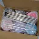 16oz Plastic Mason Jars, 6Pack Clear Mason Drinking Acrylic Cups with Lids and Stainless Steel Straws Iced Coffee Cups Shatterproof Unbreakable Tumblers for Smoothies, Beer, Coffee, Milk Tea, Colored