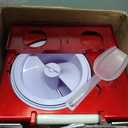 Nostalgia Snow Cone Shaved Ice Machine - Retro Table-Top Slushie Machine Makes 20 Icy Treats - Includes 2 Reusable Plastic Cups & Ice Scoop - Retro Red