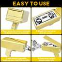 Alagoo Super Money Guns Paper Playing Spary Money Gun Make it Rain Toy Gun, Handheld Cash Gun Fake Bill Dispenser Money Shooter Toy(Metallic Gold)