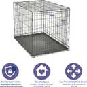 MidWest Homes for Pets 42-Inch iCrate for Large Breeds, 71-90 lbs, Single Door Folding Dog Crate with Divider Panel, Leak-Proof Tray & Secure Latch, Portable, Durable & Easy to Assemble
