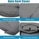Priprilod Gray Leather Driver Side Bottom Replacement Seat Cover Compatible with Toyota Tundra 2007 2008 2009 2010 2011 2012 2013