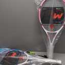 Senston Tennis Rackets for Adults 27 inch Tennis Racquets - 2 Player Tennis Racket Set with 3balls,2 Grips, 2 Vibration Dampers (pink+blue)