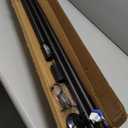 Tension Curtain Rod 51-126In(4.25-10.5Ft), Long Shower Curtain Rod for Bathroom Window Patio, No-Drill Dual-End Adjustable Spring Outdoor Rod, Easy to Install Never Rust, Rod Diameter 1.26In, Black