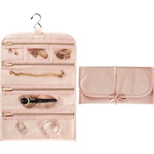 Conair Travel Jewelry Organizer, Travel Jewelry Bag with 6-Zippered Pockets in Blush Pink by Travel Smart Conair Travel Jewelry Organizer, Travel Jewelry Bag with 6-Zippered Pockets in Blush Pink by Travel Smart