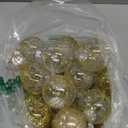 Clear Christmas Ball Ornaments, 30ct 2.36" Gold Shatterproof Xmas Ball Decorations Set Decorative Hanging Ornaments for Christmas Tree Home Office Decor Gift for Christmas Party Wedding