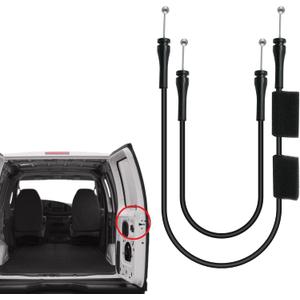 Right Rear Door Lock Latch Upper & Lower Release Cables, Compatible with Ford E-150 E-250 E-350 E-450 Econoline Club Wagon Super Duty, Replaces OEM 924-351, 6C2Z-15431A02-AA