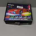 Nilight 4Pcs Car Underglow Neon Accent Strip Lights 256 LEDs RGBIC Multi Color DIY Sound Active Function Music Mode with APP Control and Remote Control Underbody Light Strips