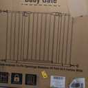 keny 29"-42.5" Baby Gate for Stairs, Auto Close Safety Dog Gate, Pressure Mounted Easy Walk Through Pet Gate for Doorways, Durable Stair Gate, 30" Tall, White