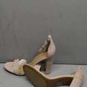 Herstyle Rosemmina Womens Open Toe Ankle Strap Chunky Block High Heel Dress Party Pump Sandals Nude 10.0