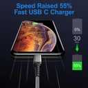 Durcord USB C to USB C Cable, 2Pack 100W 6ft USB C Charger Cable Fast Charging for Android/Phone/Pad, Type C to Type C Charger Braided USB Cable Compatible withi Phone 15 Pro Plus Max Silver