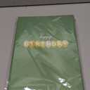 Crenics Green and Gold 70th Birthday Decorations, Happy 70th Birthday Guest Signature Book Alternative 18" x 12", Awesome 70 Years Old Party Gift for Women or Men