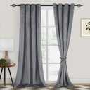 XWZO Grey Velvet Curtains 96 Inches Long, Elegent Soft Luxury Curtains for Living Room, Thermal Insulated Room Darkening Grey Curtain for Bedroom Decor, Velvet Drapes Set 2 Panels