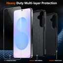 SPIDERCASE Designed for Samsung Galaxy S25 FE Case,[10 FT Military Grade Drop Protection],2 Pack [Tempered Glass Screen Protector+Camera Lens Protector] Heavy Duty Shockproof Case,Black