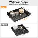 Pull out Cabinet Organizer, 1-Pack Expandable(13.6"-24") Silde out Drawers with Raising Pad for Framed Cabinets, Adjustable Full-Extension Adhesive Roll out Shelves for Kitchen Pantry Home Pot and Pan