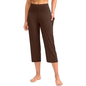 G Gradual Capri Pants for Women High Waist Workout Yoga Pants with Pockets Tummy Control Leggings Crop Straight, 2XL