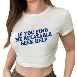 Women Teen Girls Y2k Summer Short Sleeve Tees T-Shirts Crewneck Vintage Baby Tee Slim Fit Shirt (X-Large)