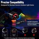 Splice Connectors for Govee Permanent Outdoor Lights, Compatible with Govee H705A H705B H705C H706A H706B H706C, IP68 Waterproof Wire Connector for Dots String Lights, Black (Female)