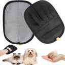 2-Pack Pet Hair Remover Gloves - Reusable Grooming Gloves for Dogs & Cats, Static Electricity Fur Removal Mitts for Furniture, Car, Clothing - Quick Dry Cleaning