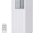 8,000 BTU Portable Air Conditioner for Indoor Rooms, 3 in-1 AC Unit for Bedroom 250-350 Sq.Ft, Dehumidifier, Fan, Sleep Mode, 24 Timer, Remote Control, Window Kits