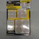 Scotch Felt Pads 162 PCS Beige, Felt Furniture Pads for Protecting Hardwood Floors, Round, Assorted Sizes Value Pack, Self-Stick design, Protecting from nicks, dents and scratches (SP845-NA)