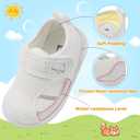 L-RUN Toddler Shoes Barefoot Kids Sneakers Wide Minimalist Boys Girls Summer Footwear for Indoor Outdoor Walking Running (White)