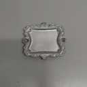 Vintage Small Sliver Ring Dish, Birthday & Wedding Gifts for WomenWedding Ring Tray -Sliver (1 Pack)