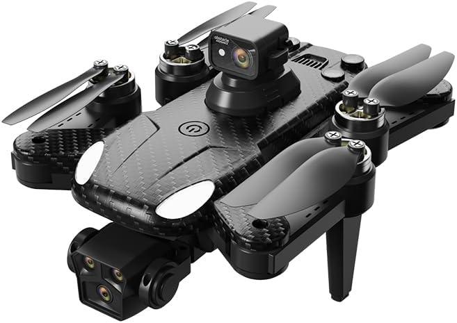 AE16 Drone 1080P Professional Camera GPS Pressure Fixed Height 300m Transmission Range Weight 172g 50 Mins Obstacle Avoidance Brushless Motor Quadcopter Drones RC Helicopter, Black