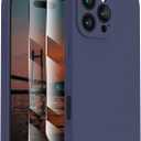 FireNova Designed for iPhone 16 Pro Max Case, Silicone Upgraded [Camera Protection] Phone Case, Soft Anti-Scratch Microfiber Lining Inside, 2024, Navy Blue