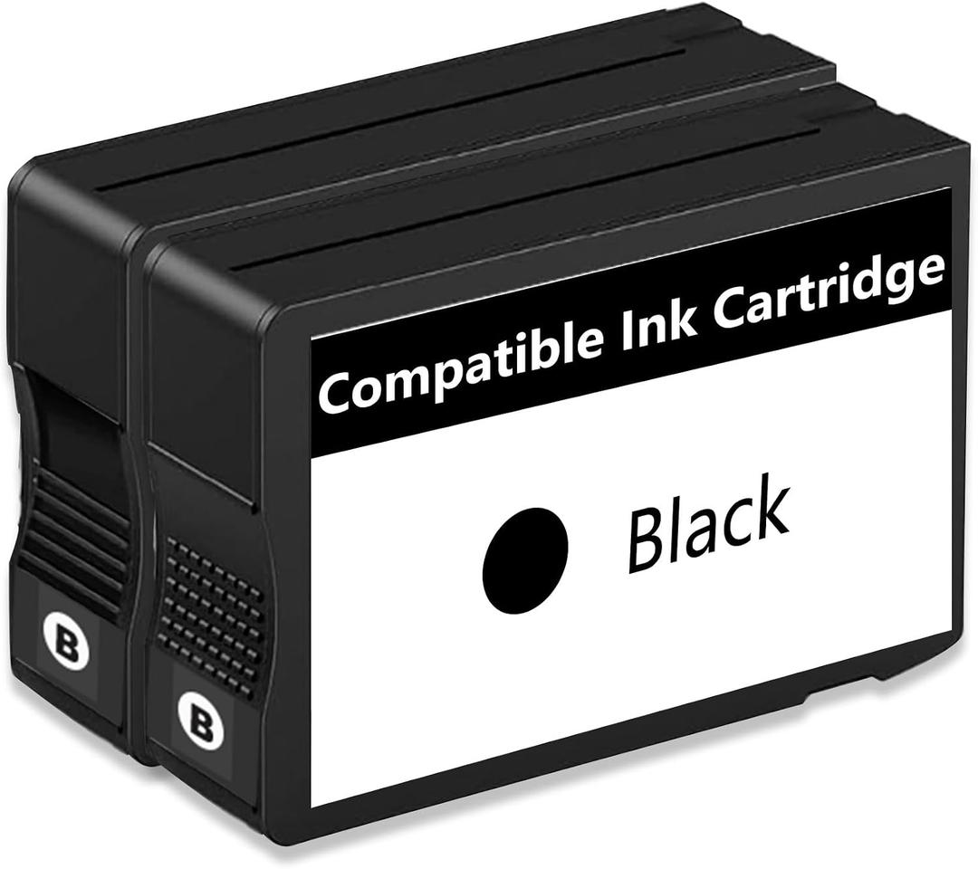 KUF Remanufactured Ink Cartridges Replacement with V23.1.1 Chips (Black, 2-Pack)