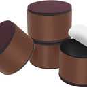 Ezprotekt 2 Inch Bed and Furniture Risers, Round Heavy Duty Solid Steel Self-Adhesive Sofa Table Couch Dresser Risers, Supports 20,000 lbs, Protect Wood and Carpet Floors from Scratch (Brown, 4 Pack)